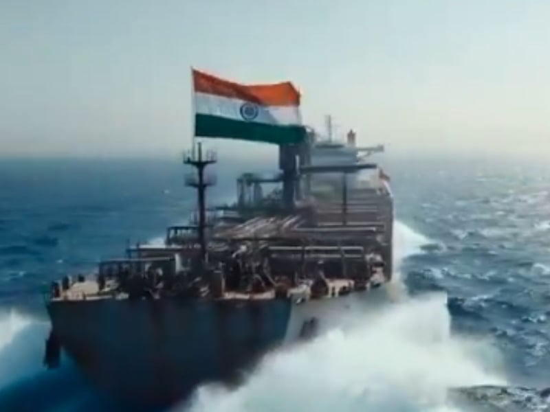 Indian oil tanker transiting Strait of Hormuz after Israel attacks Iran