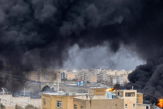 Israel attacks Iran as explosions and smoke rise over Tehran following Israeli airstrikes