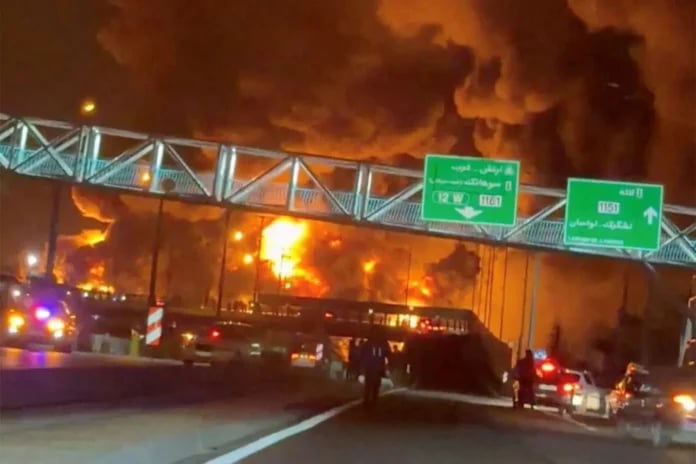 Smoke rises over Tehran after Israeli airstrikes on Iranian oil facilities