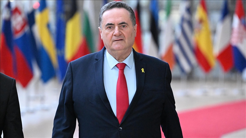 Israeli Defence Minister Israel Katz during public appearance before reported Iranian strike