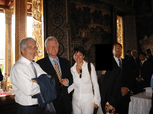 Jeffrey Epstein with associate Ghislaine Maxwell in archival photograph