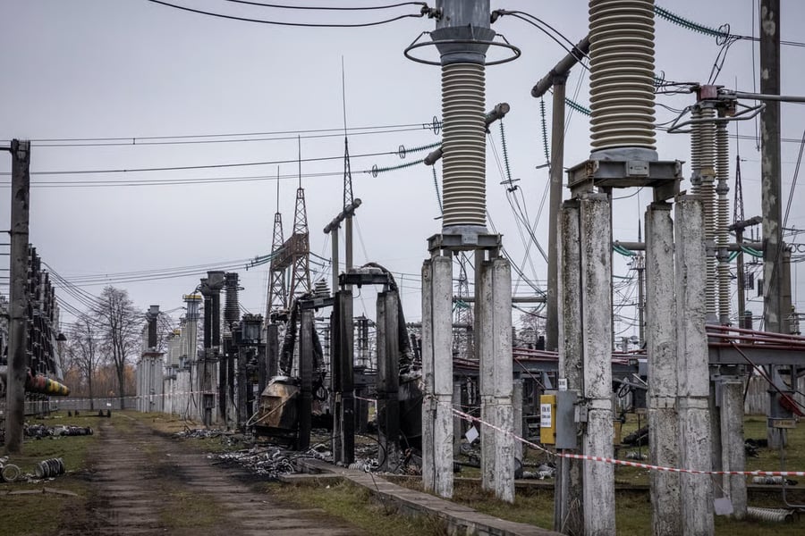 Damage to Ukrainian energy infrastructure following Russian missile attacks