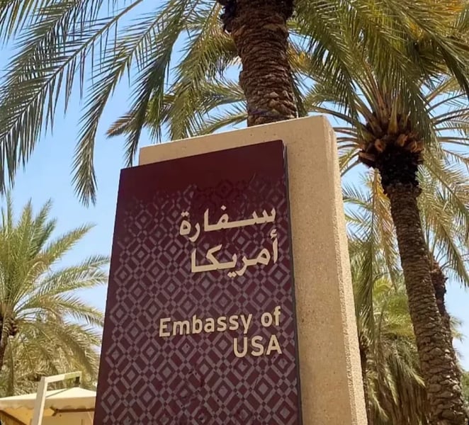 US Embassy in Riyadh after drone attack during Israel Iran war escalation