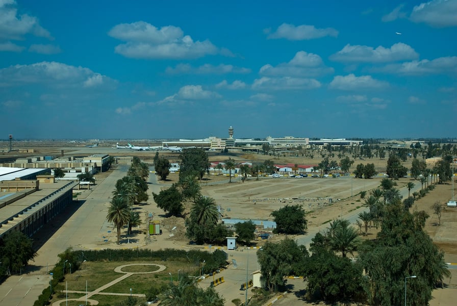 US Victoria military base at Baghdad International Airport targeted by Iraqi resistance rocket attack