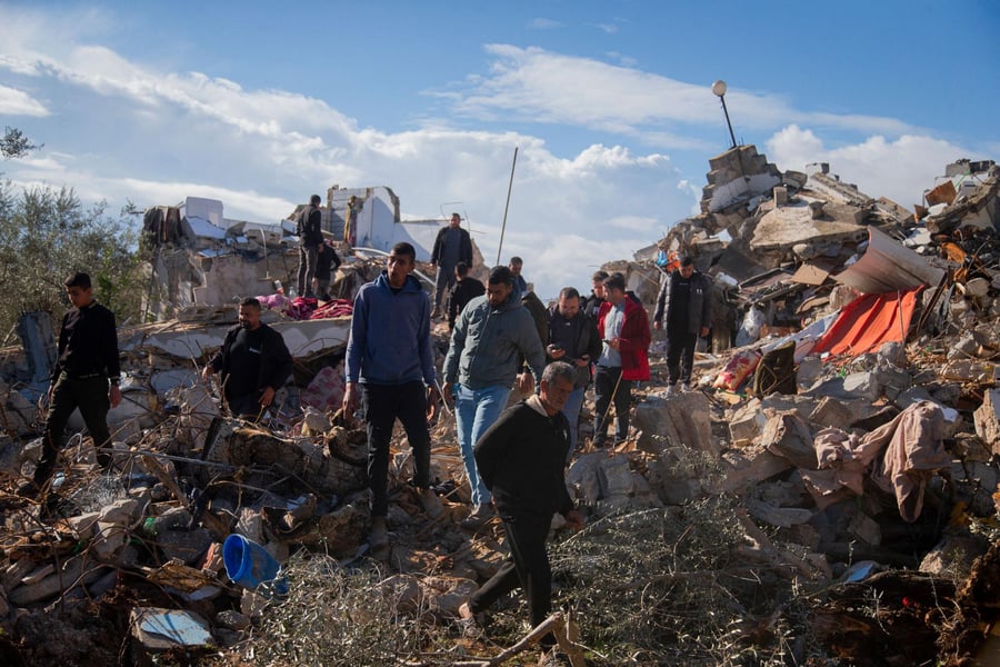 Burned Palestinian homes after settler attacks in West Bank