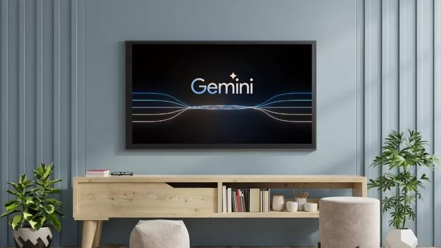 Gemini AI interacting with user on Google TV screen
