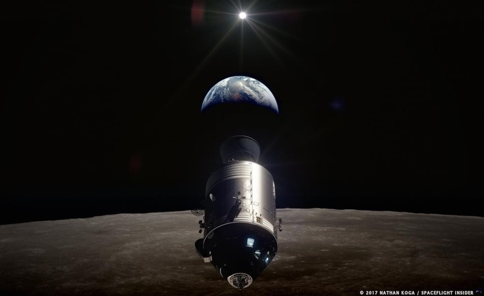 Earth setting behind the Moon captured by Artemis II astronauts on iPhone