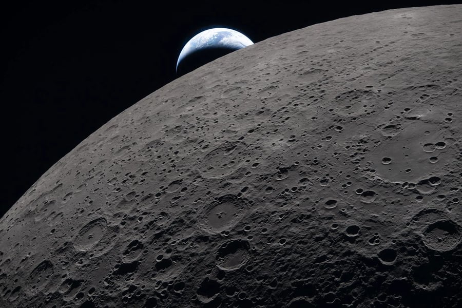 Artemis II view of Moon during solar eclipse as astronauts witness meteorite impacts