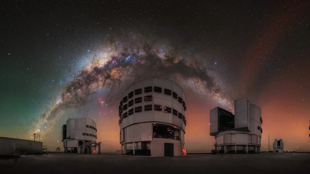 Milky Way over Paranal Observatory in Chile’s Atacama Desert under pristine dark skies