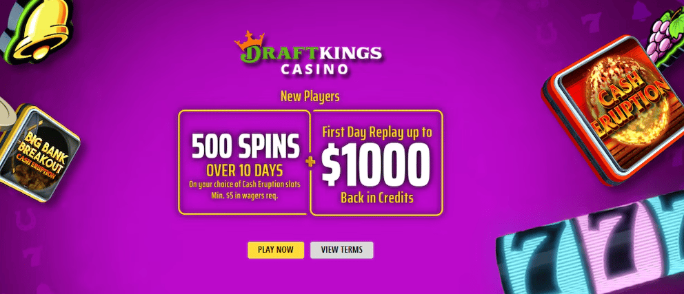 DraftKings casino bonus promotion interface 2026