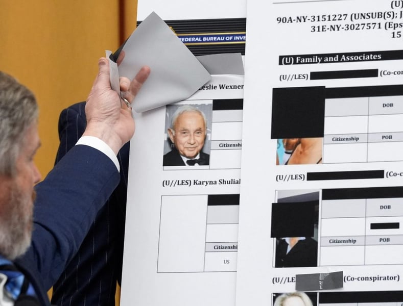 Redacted Epstein Files documents released by US Justice Department