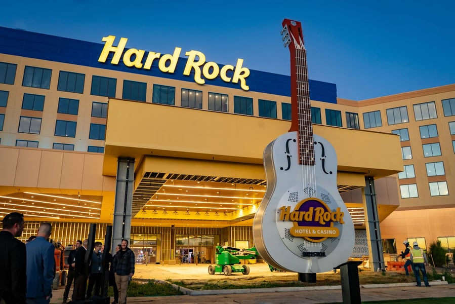Hard Rock Hotel and Casino Bristol exterior linked to Epstein email investigation