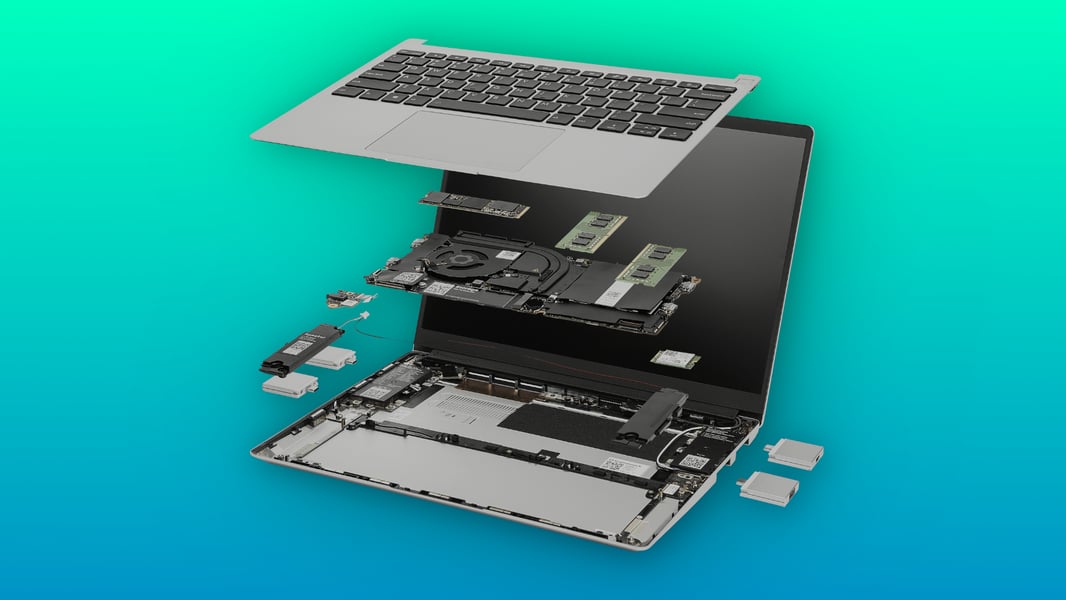 Close-up of Framework Laptop 13 Pro haptic touchpad and aluminum body design
