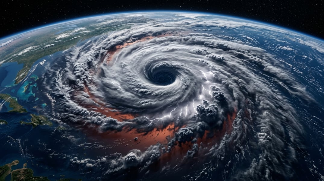 Warm Oceans Fuel Stronger Hurricanes Hurricane intensifying over unusually warm ocean waters due to marine heat wave