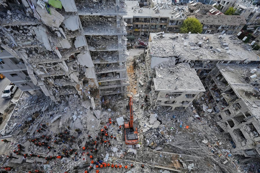 Iran Airstrike Aftermath Aftermath of Israeli and US airstrikes in Iran showing destroyed buildings and rescue operations