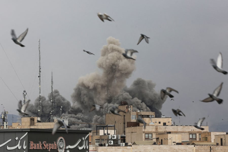 Tehran skyline after US and Israeli strikes during 2026 Iran war