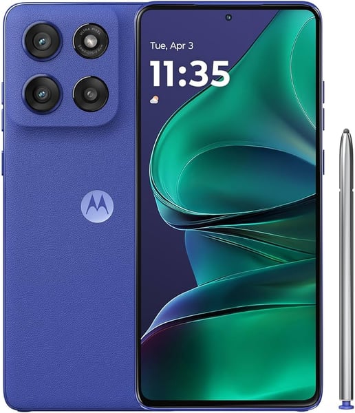 Moto G Stylus 2026 showing waterproof stylus and 4K camera features