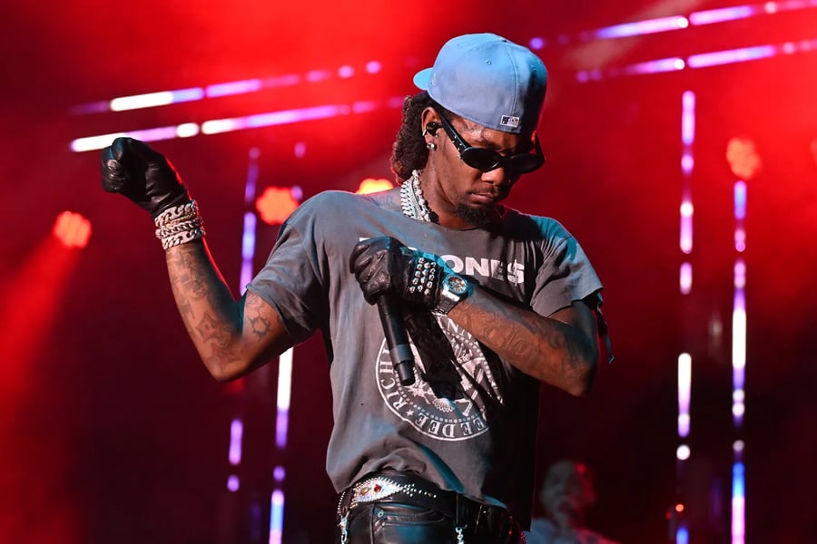 Offset performing live during concert before shooting incident