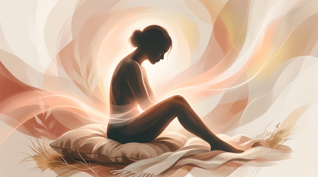 Abstract image representing postpartum recovery and healing process