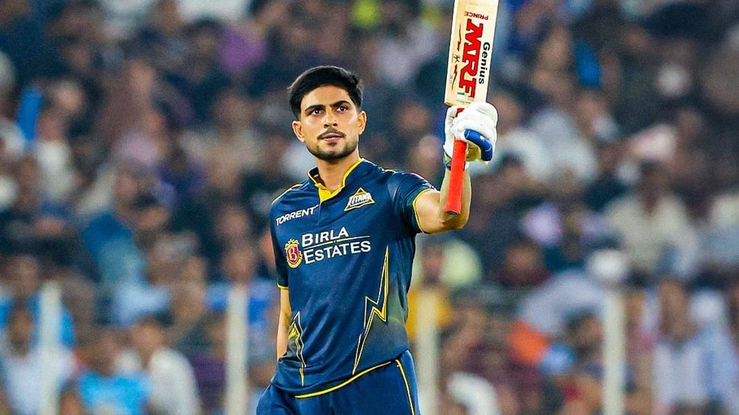 Shubman Gill celebrates after scoring 86 vs KKR to lead IPL 2026 Orange Cap