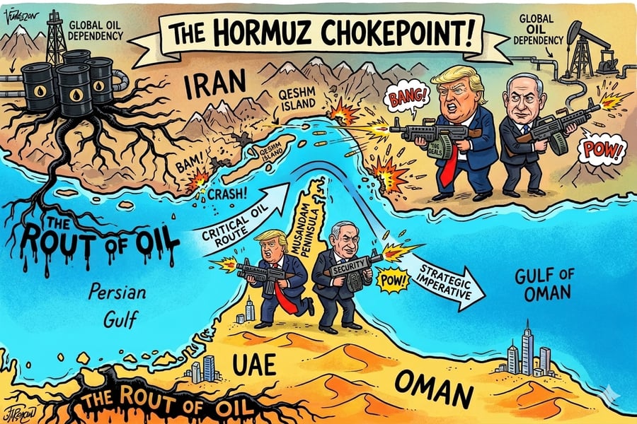 Strait of Hormuz tensions threaten global oil supply during Iran war