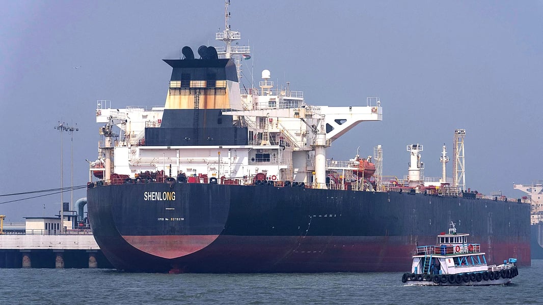 Strait of Hormuz during Iran war oil disruption Oil tankers moving through Strait of Hormuz during Iran war disruption