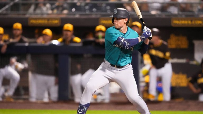 Colt Emerson hits first MLB home run in debut game for Seattle Mariners