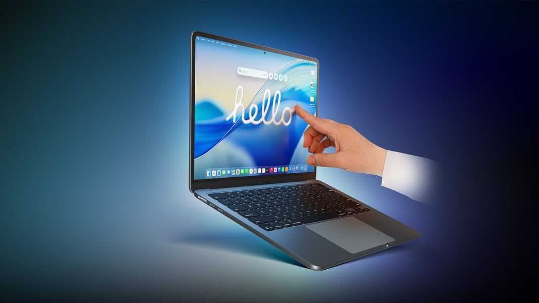Concept image showing Apple touchscreen MacBook Pro interface