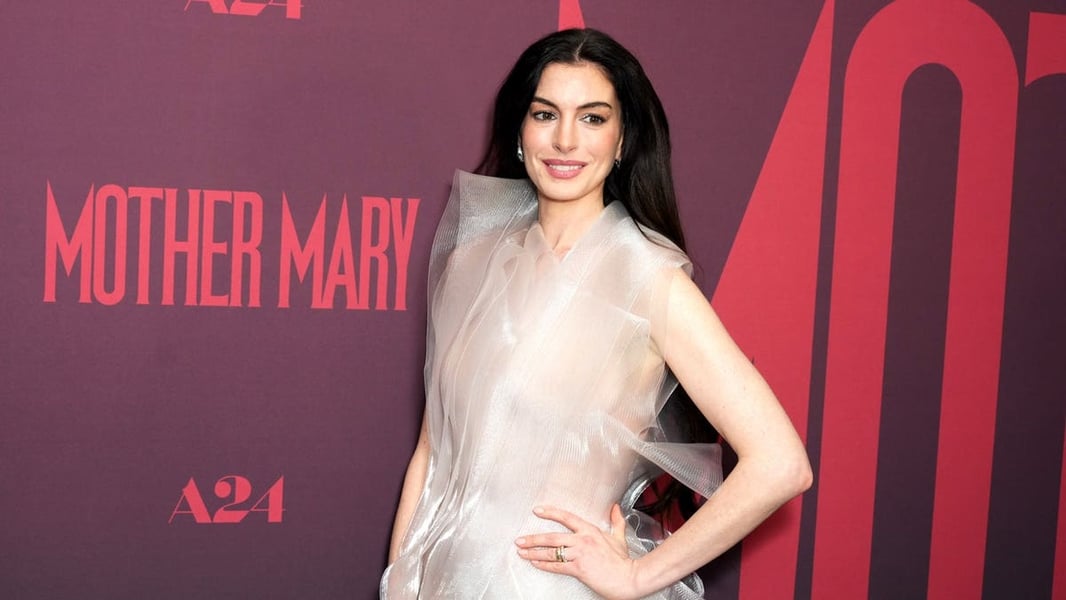 Anne Hathaway at the Mother Mary premiere in New York City in April 2026