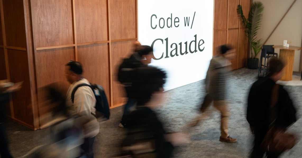 Anthropic Claude developer conference signage in San Francisco