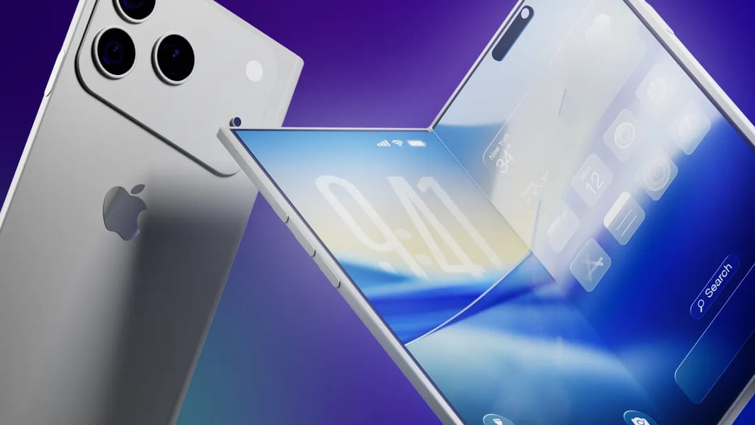 Apple foldable iPhone Ultra and foldable iPad concept showing crease-free display design leak