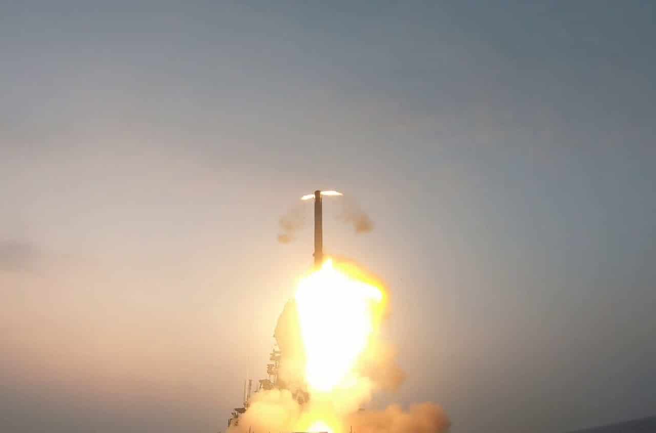 India's BrahMos supersonic cruise missile test-fired from an Indian Navy destroyer at sea