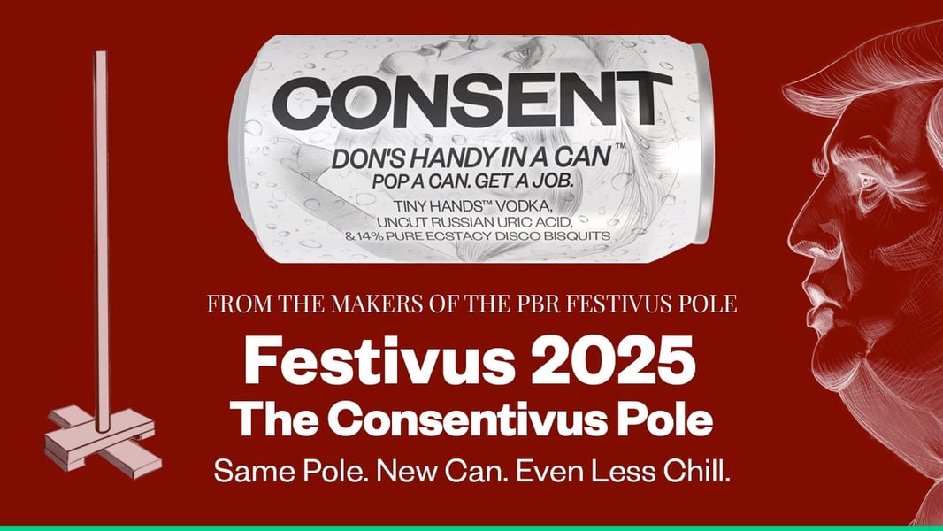 Chaz Stevens' aluminum Consentivus Pole installed at the Ohio Statehouse in December 2025 as a First Amendment satirical challenge