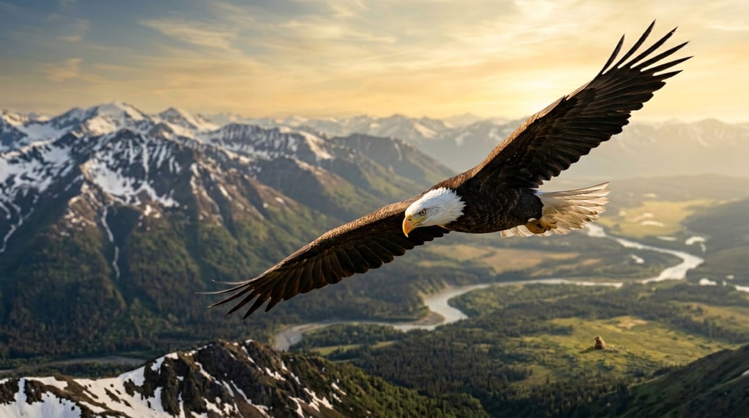 Eagle Vision and Hunting Precision Eagle demonstrating extreme visual acuity while hunting from high altitude