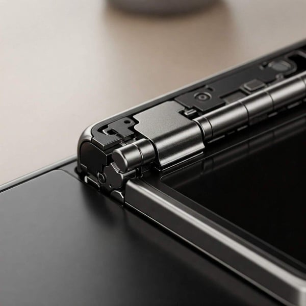 Foldable Smartphone Hinge Problems Continue to Challenge Manufacturers Close-up of foldable smartphone hinge showing complex durability engineering