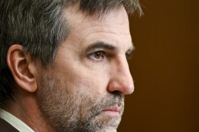 Liberal MP Steven Guilbeault speaks in the foyer of the House of Commons on Parliament Hill in Ottawa