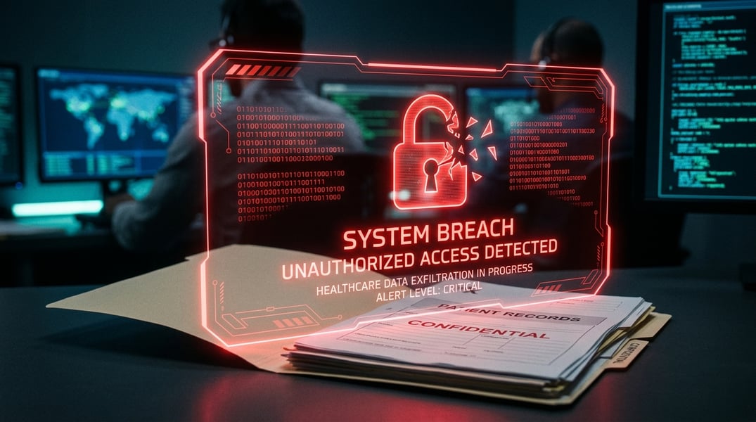 Cybersecurity warning over medical records showing data breach risk