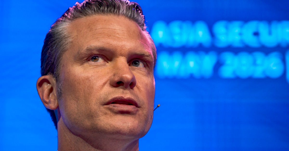 US Defense Secretary Pete Hegseth speaks at the 23rd IISS Shangri-La Dialogue in Singapore on May 30, 2026