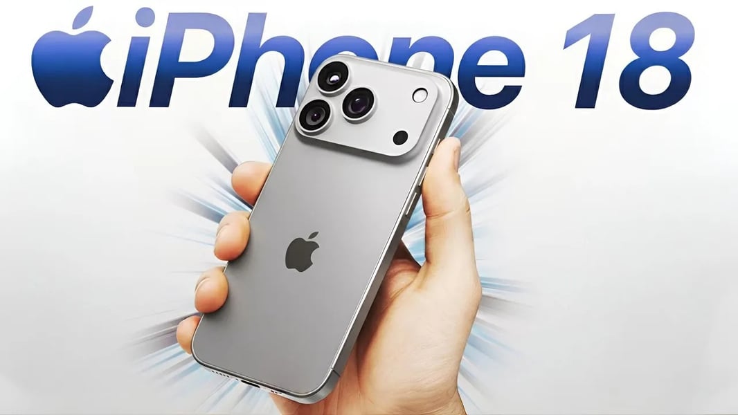 Apple iPhone 18 Pro Max render showing under-display Face ID and smaller Dynamic Island