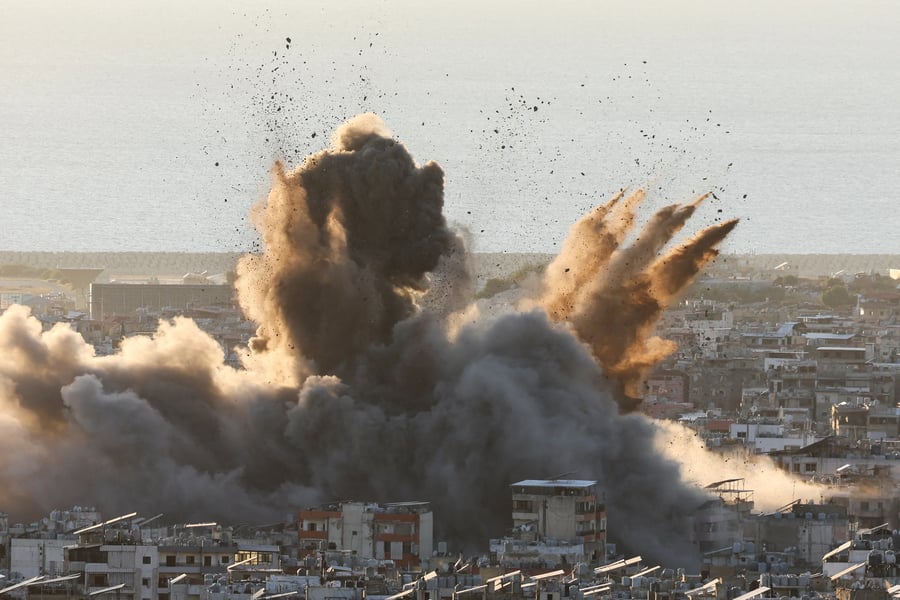 Smoke rises over Beirut’s southern suburbs after Israeli airstrike targeting Hezbollah commander