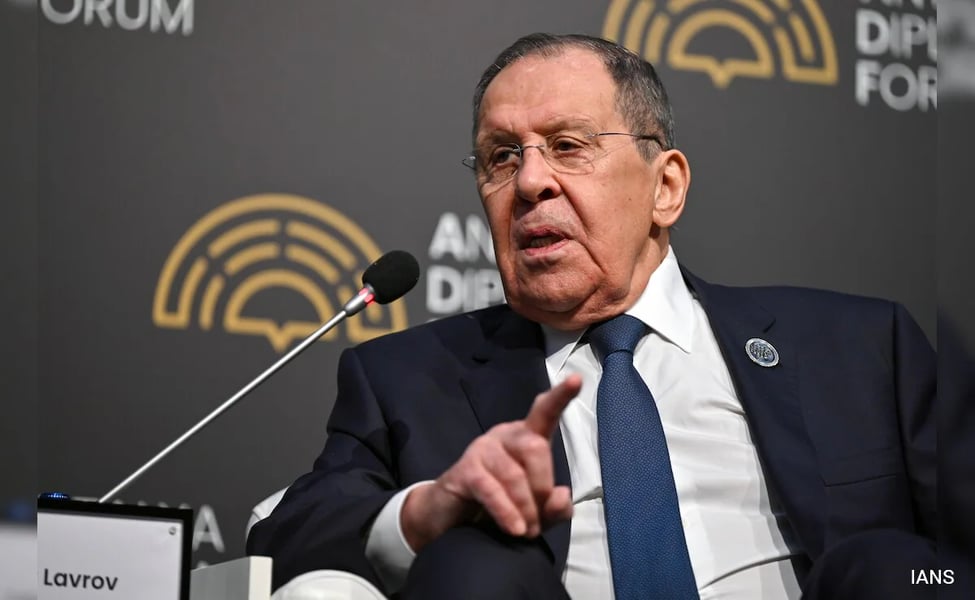 Russian Foreign Minister Sergey Lavrov speaks about UN reform during the BRICS foreign ministers meeting in New Delhi