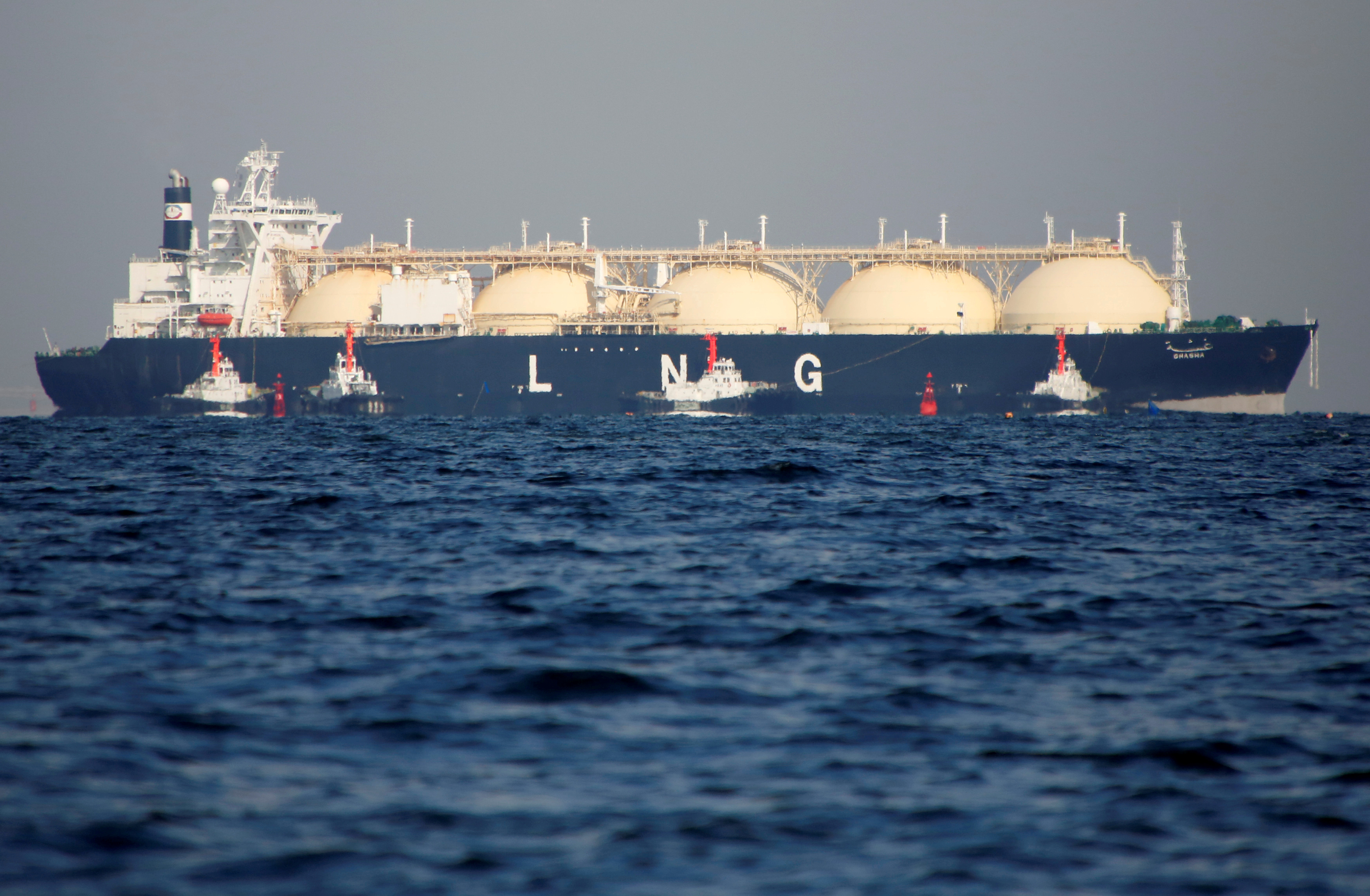 LNG tanker at sea Bosnia Croatia pipeline deal