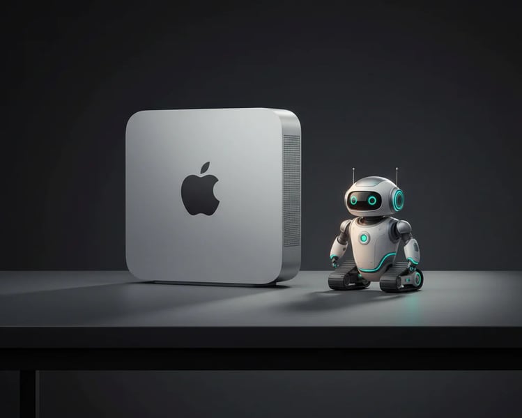 Apple Mac Mini compact design used for AI computing workloads