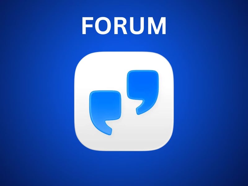 Meta Forum app interface showing Facebook Groups transformed into discussion feed