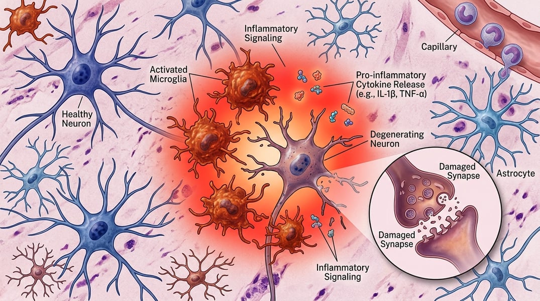 Neuroinflammation and immune response activity in Alzheimer’s brain tissue
