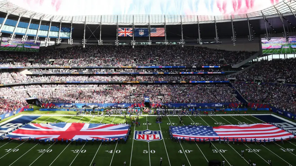 Fans fill Wembley Stadium during an NFL international series game