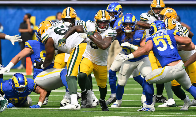 Jordan Love and NFL schedule release 2026 graphics with Netflix and international games