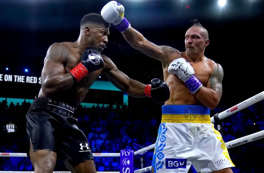 Oleksandr Usyk during heavyweight training ahead of Rico Verhoeven fight