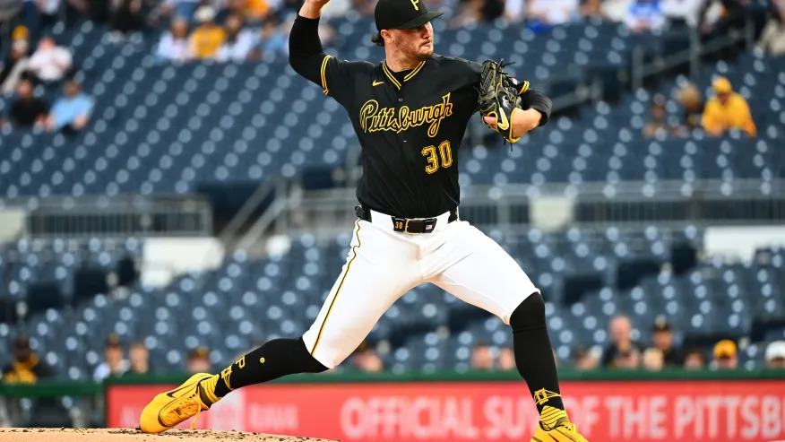 Paul Skenes reacts after dominating the Rockies during Pirates win at PNC Park