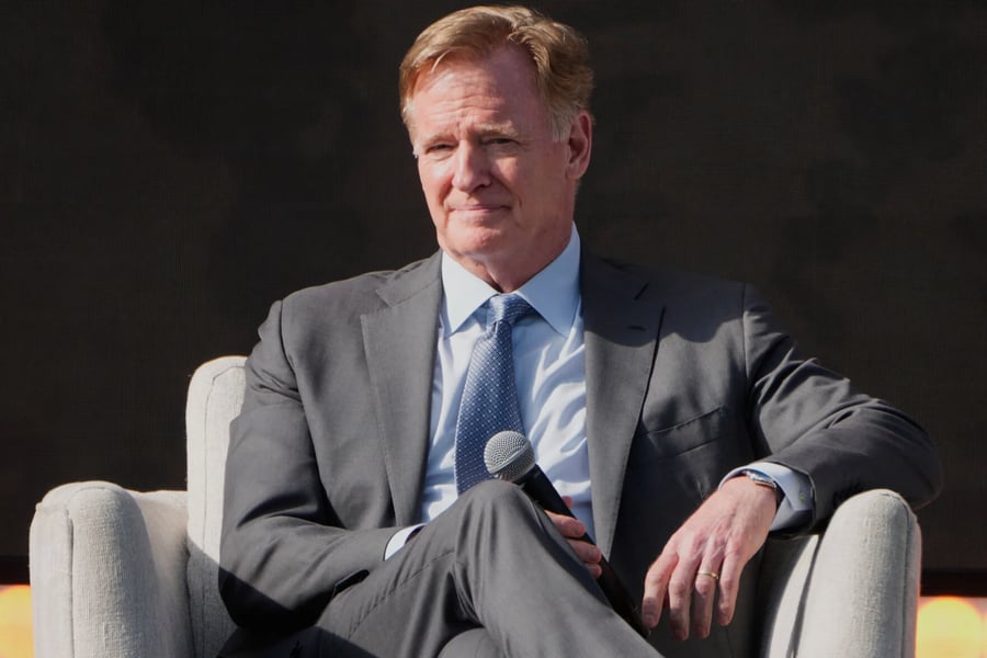 Roger Goodell speaks at Cleveland Browns new stadium groundbreaking in Brook Park